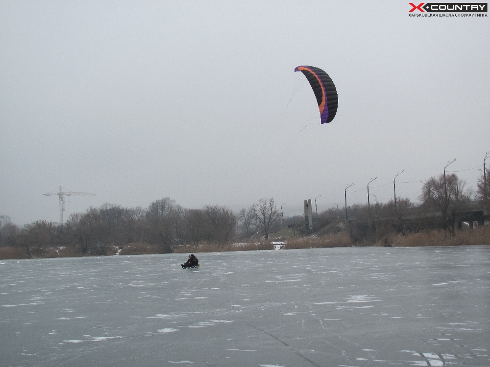 Сноукайтинг зимний активный отдых в Харькове